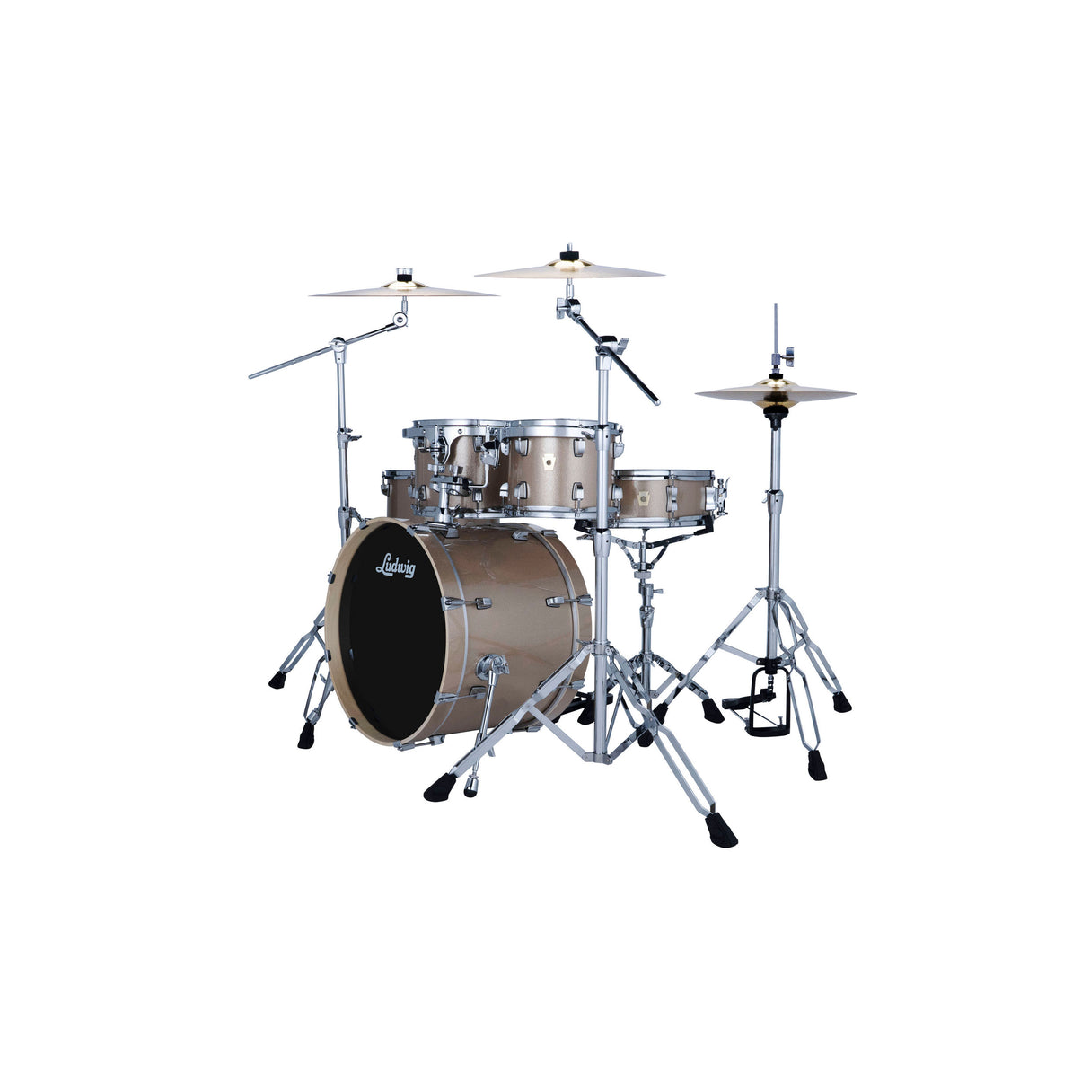 Ludwig Evolution 5-Piece Drum Kit with 20-Inch Kick - Prosecco Sparkle