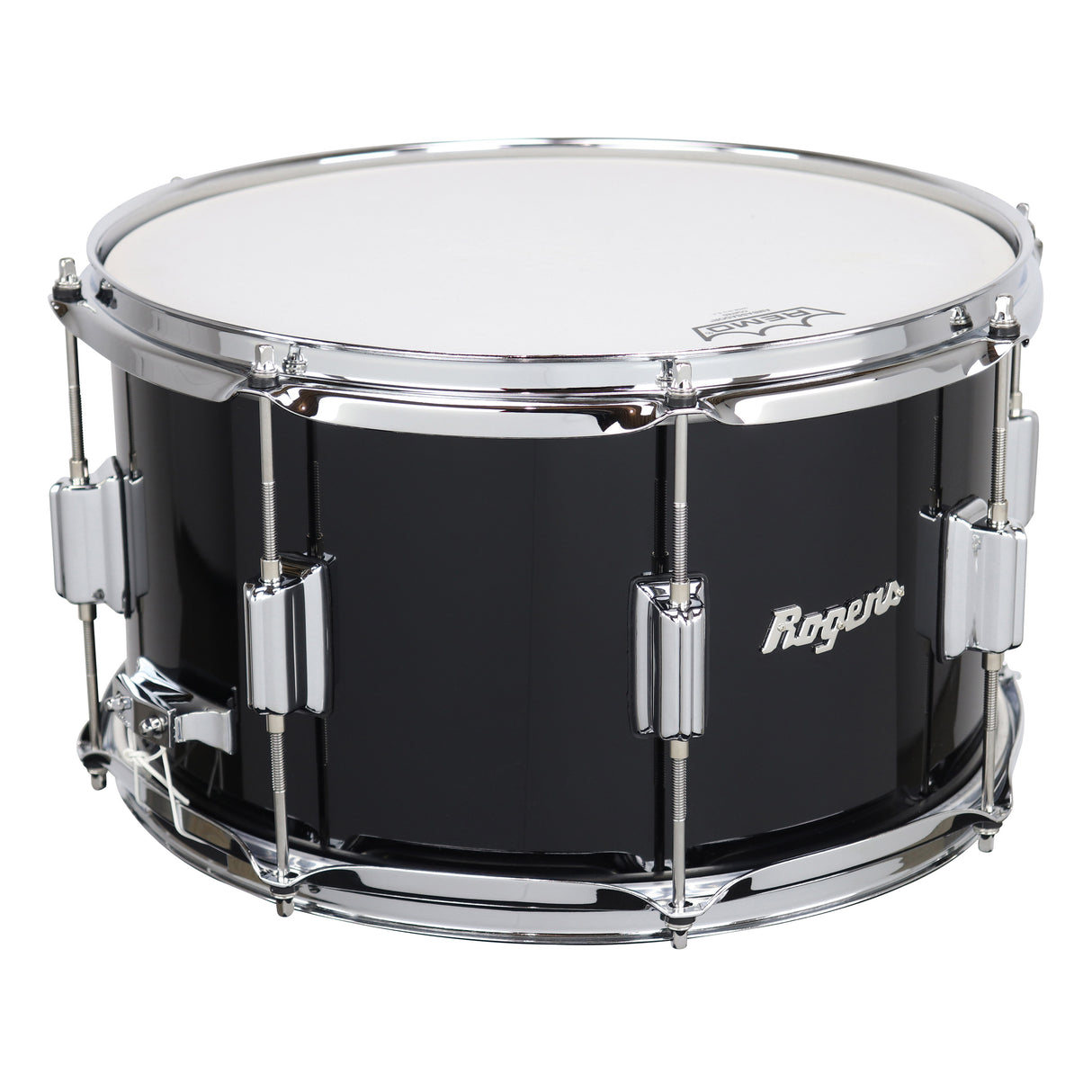 Rogers PowerTone 28PB 8x14 Wood Shell Snare Drum - Piano Black