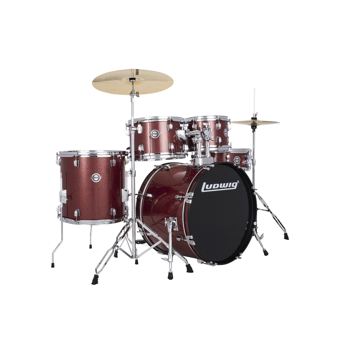 Ludwig Accent Fuse Series 5-Piece Drum Kit - Red Sparkle