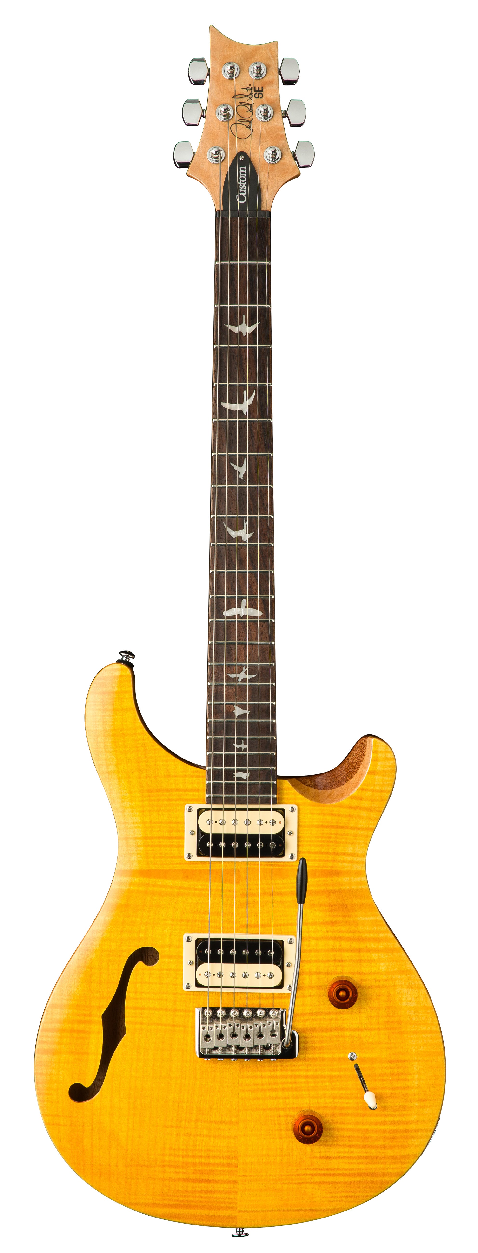 PRS 2021 SE Custom 22 Semi-Hollow Electric Guitar - Santana Yellow