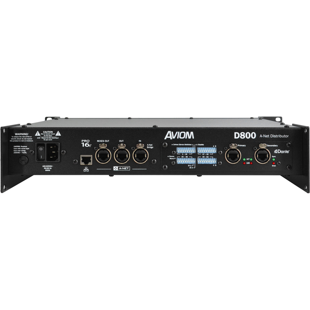 Aviom D800-Dante A-Net Distributor - Mint, Open Box