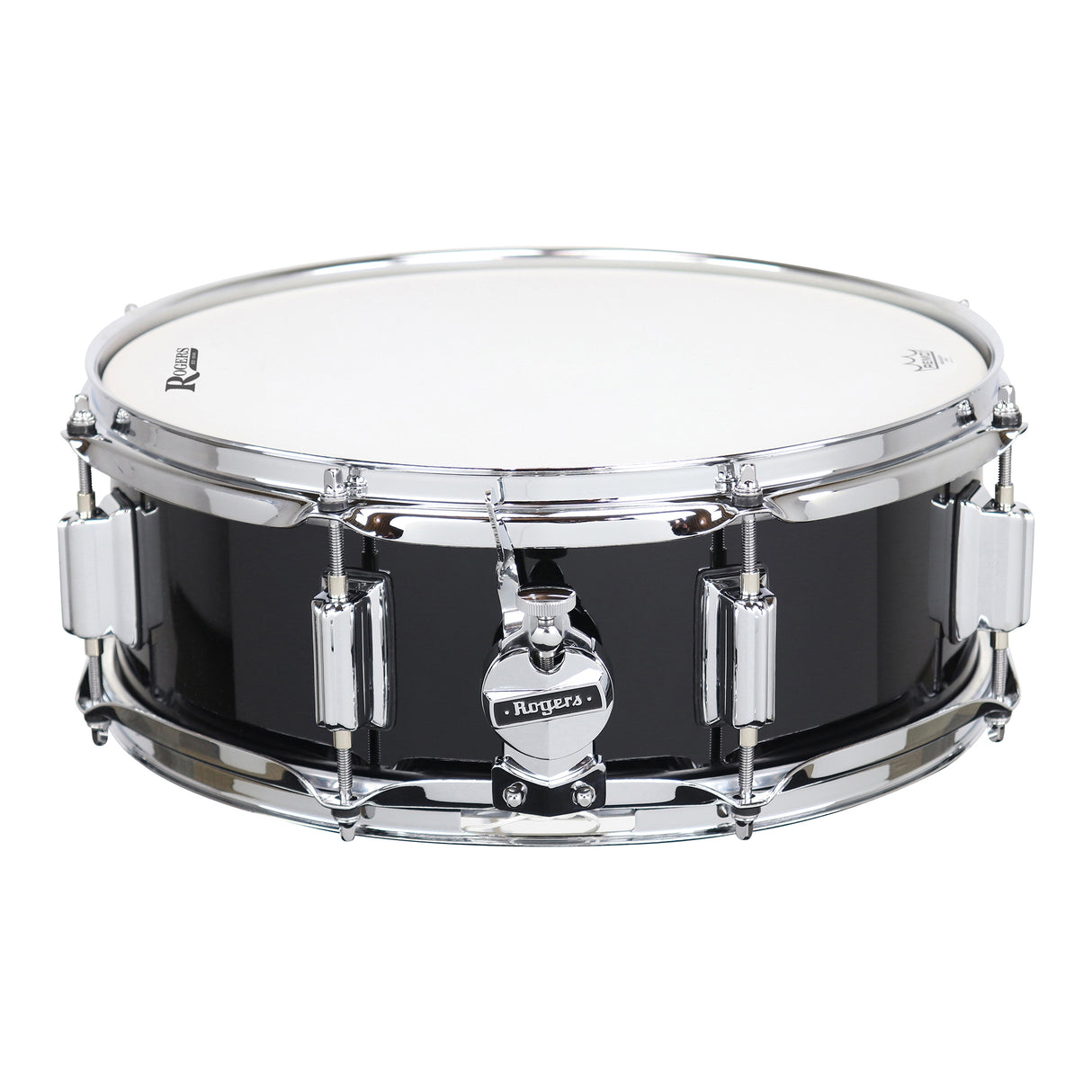 Rogers PowerTone 24PB 5x14 Wood Shell Snare Drum - Piano Black
