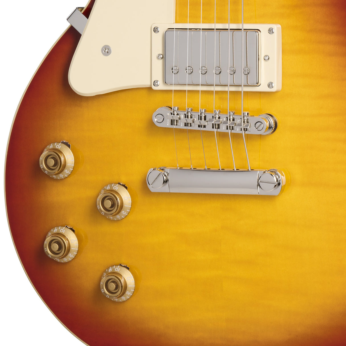Epiphone Les Paul Standard 50's Figured Top Left Handed Electric Guitar - Washed Cherry Sunburst