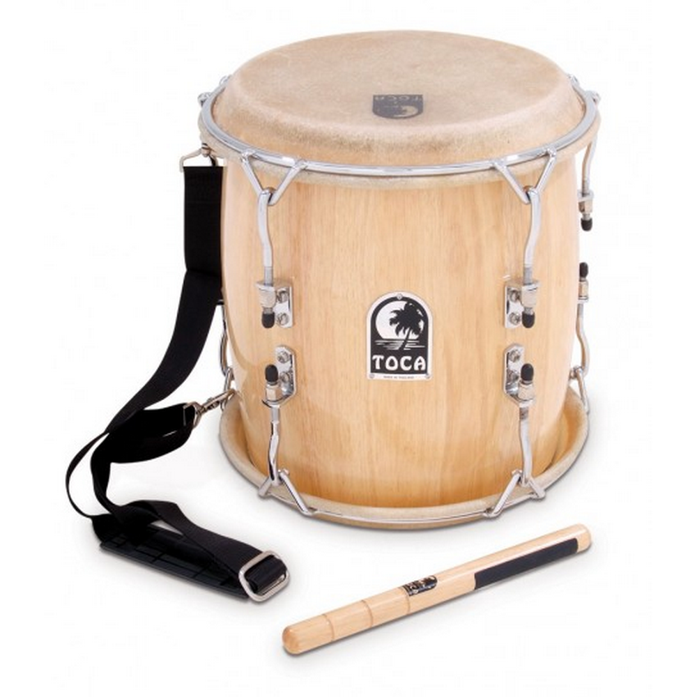 Toca Percussion Pro Wood Tambora with Strap and Beater - Preorder