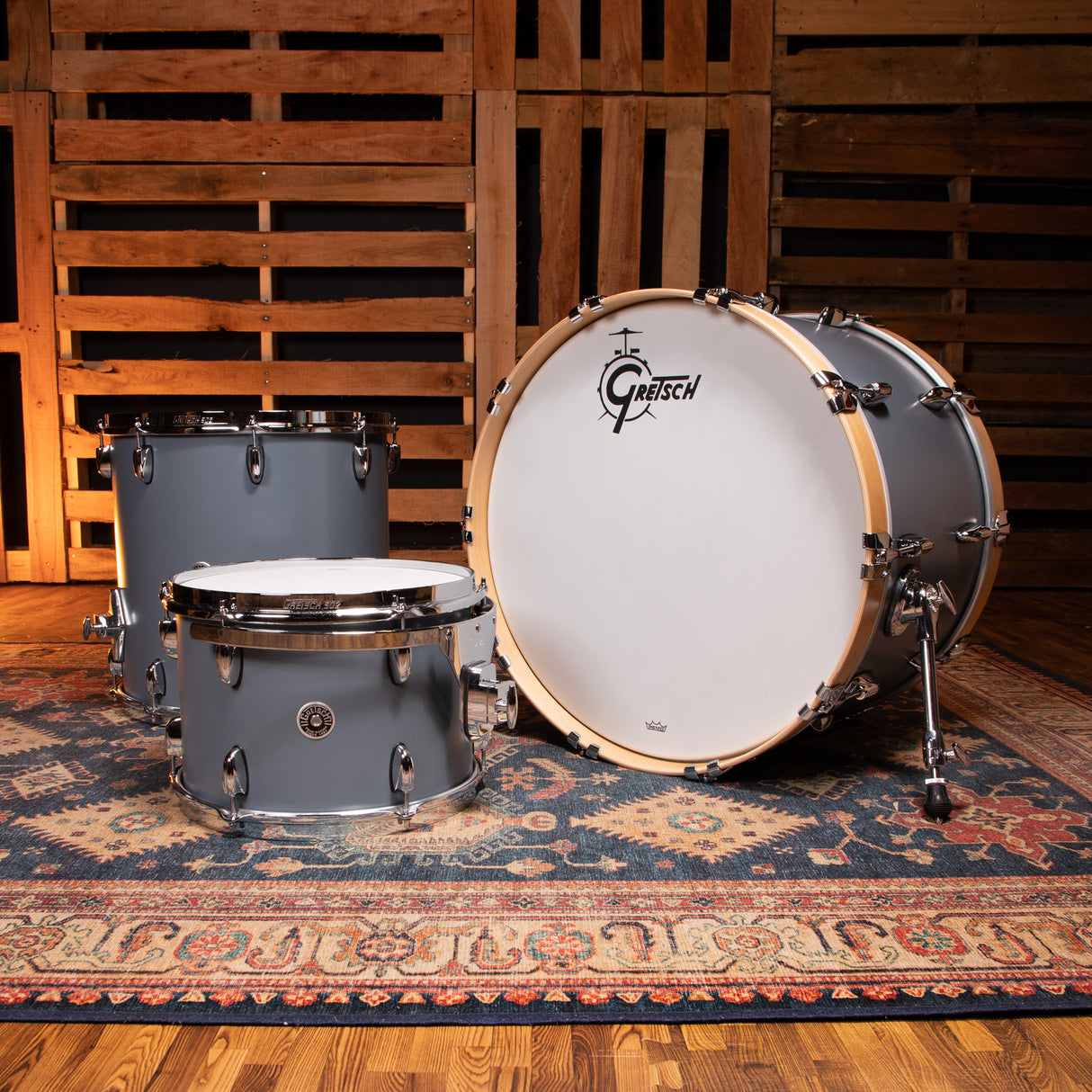 Gretsch Brooklyn 3-Piece Shell Pack, 22-Inch Kick - Steel Grey