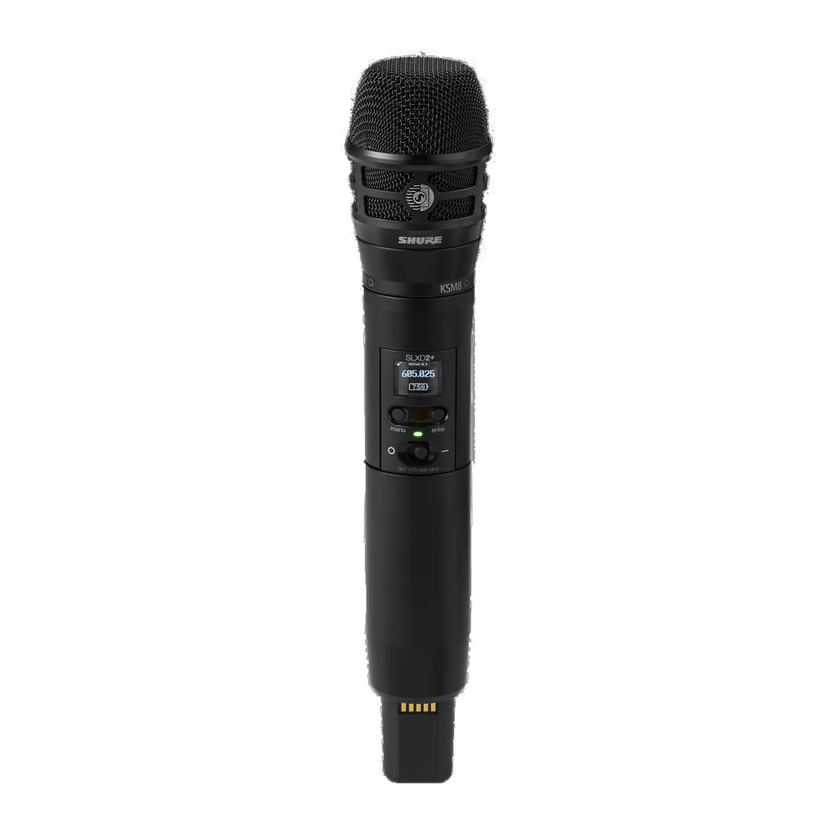 Shure SLXD2+ Digital Wireless Handheld Transmitter with KSM8 Cardioid Capsule - G57