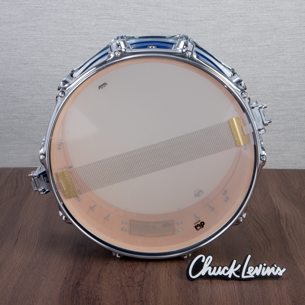 DW 6.5 x 14-Inch Collector's Series SSC Maple Snare Drum - Blue Moonstone with Chrome Hardware