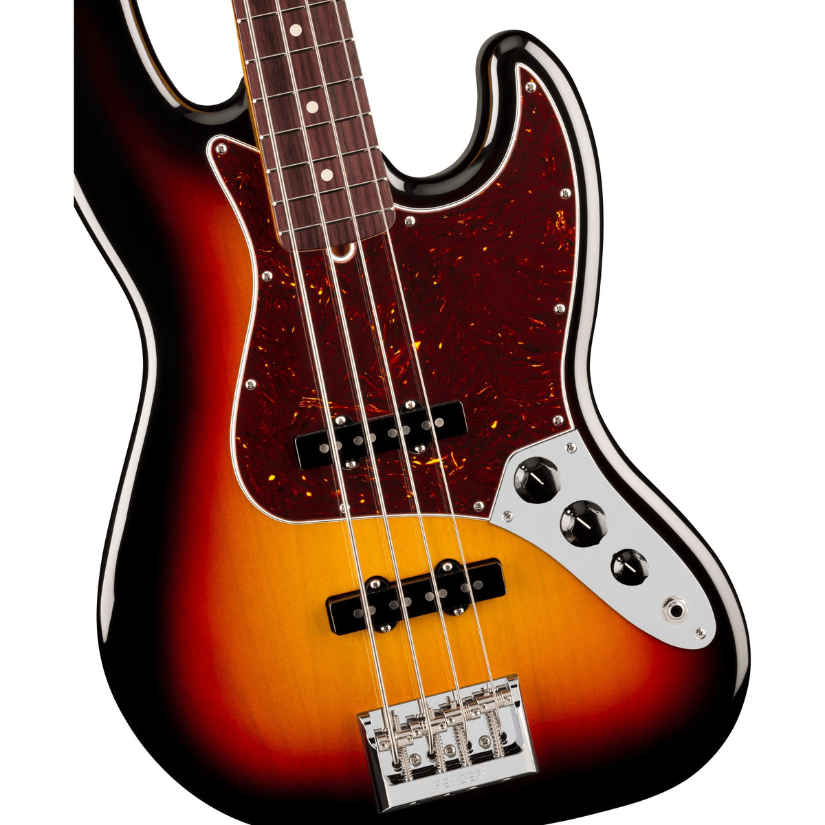Fender American Professional Jazz Electric Bass Guitar, Rosewood Fingerboard - 3-Color Sunburst