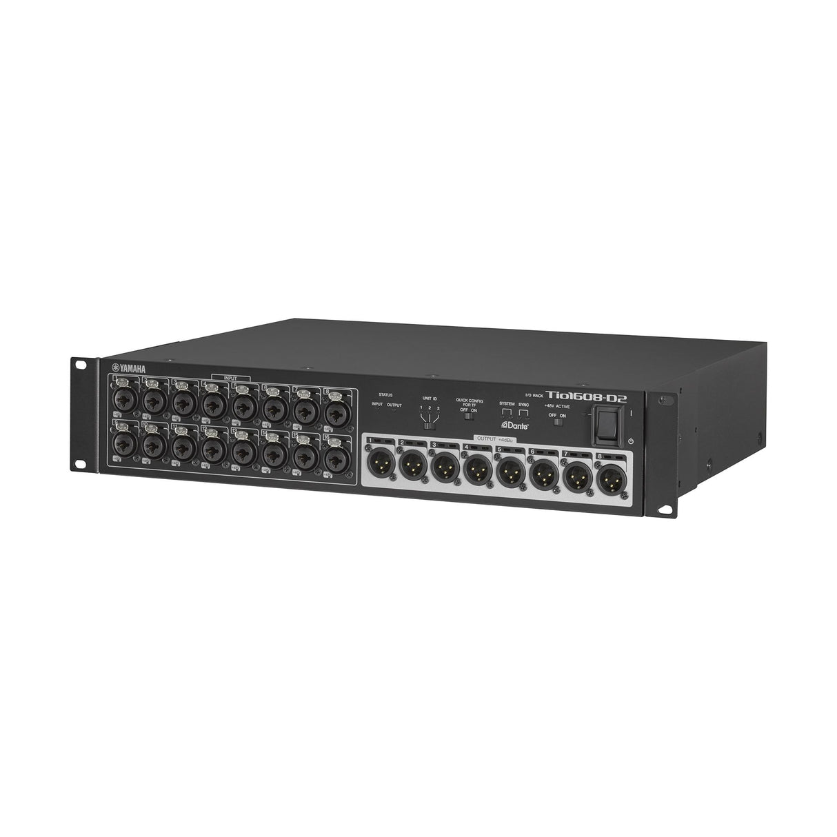 Yamaha Tio1608-D2 16x8 Dante-equipped 96kHz I/O Rack - Open Box, Mint