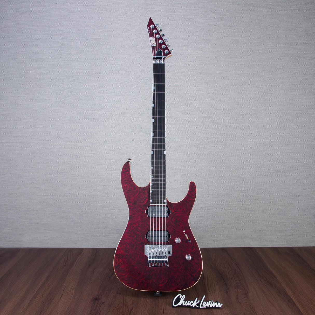ESP USA M-II DX Electric Guitar - Red Rose Marble - #US25050