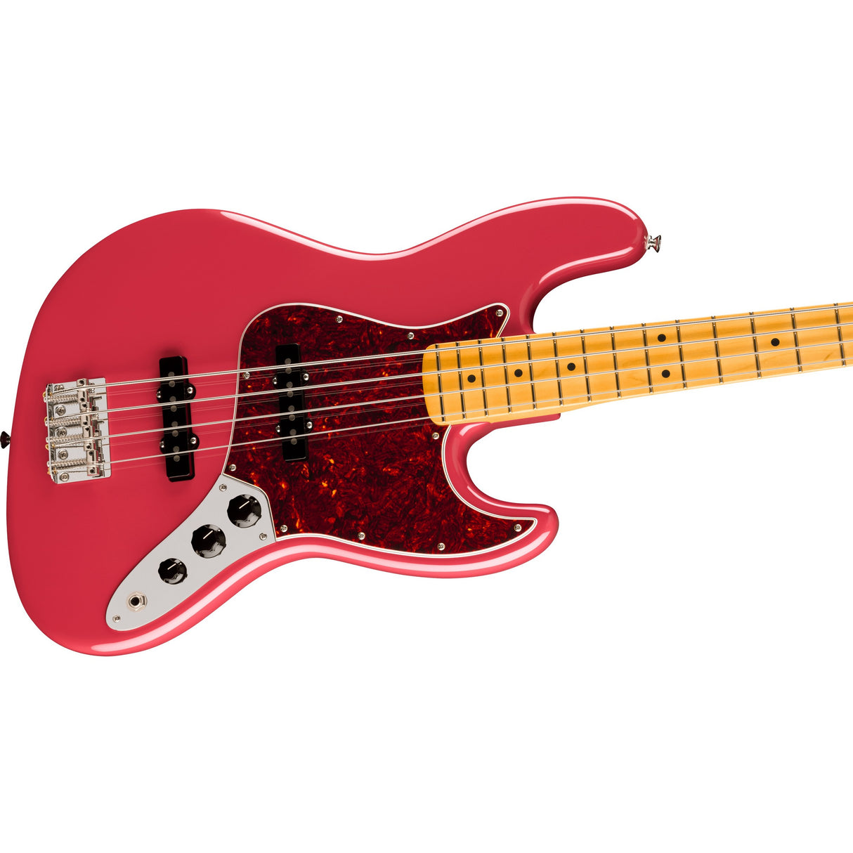 Fender American Professional Classic Jazz Electric Bass Guitar, Maple Fingerboard - Faded Dakota Red