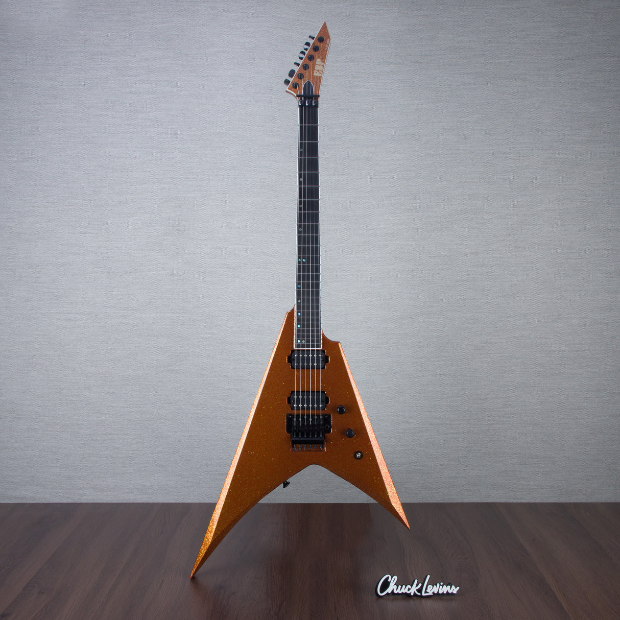 ESP USA V-II FR Electric Guitar - Rustic Copper Sparkle - #US24455 - Mint, Open Box