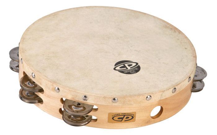 LP CP380 CP 10" Wood Headed Tambourine With Double Row Jingles
