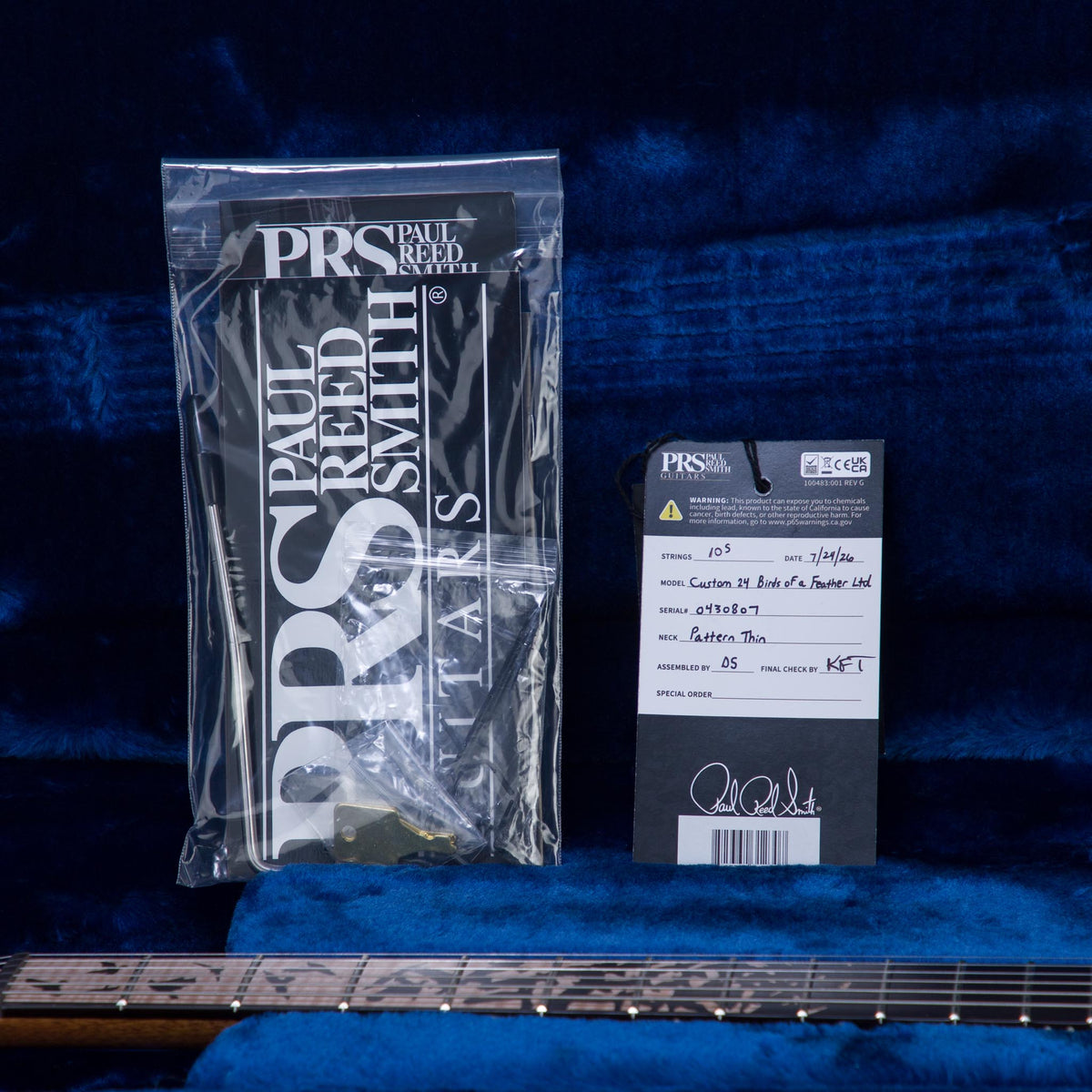 PRS Limited Edition Custom 24 "Birds of a Feather" Electric Guitar - Charcoal Microburst - #0430807
