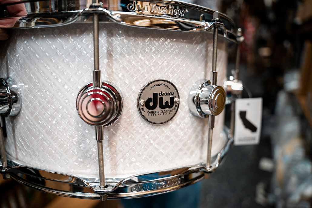 DW 6.5 x 14-Inch Collector Series Pure Oak Snare - White Crystal