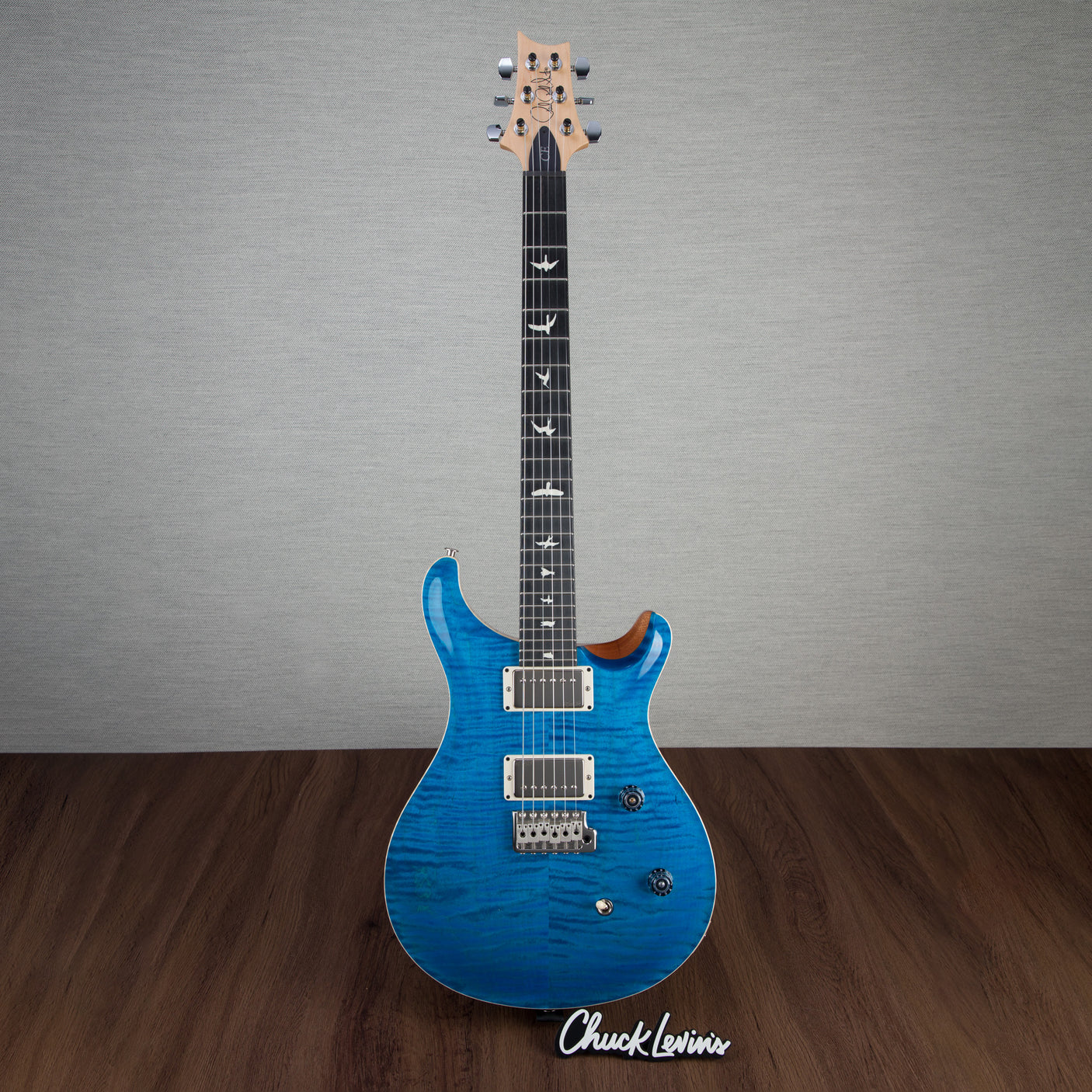 PRS CE24 Flame Maple Electric Guitar, Ebony Fingerboard - Blue Mateo - CHUCKSCLUSIVE - #230364924
