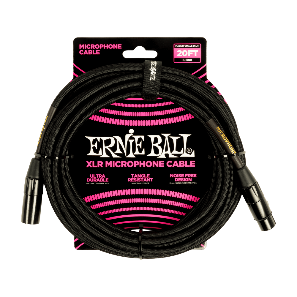 Ernie Ball P06392 Braided Microphone Cable - 20-Foot