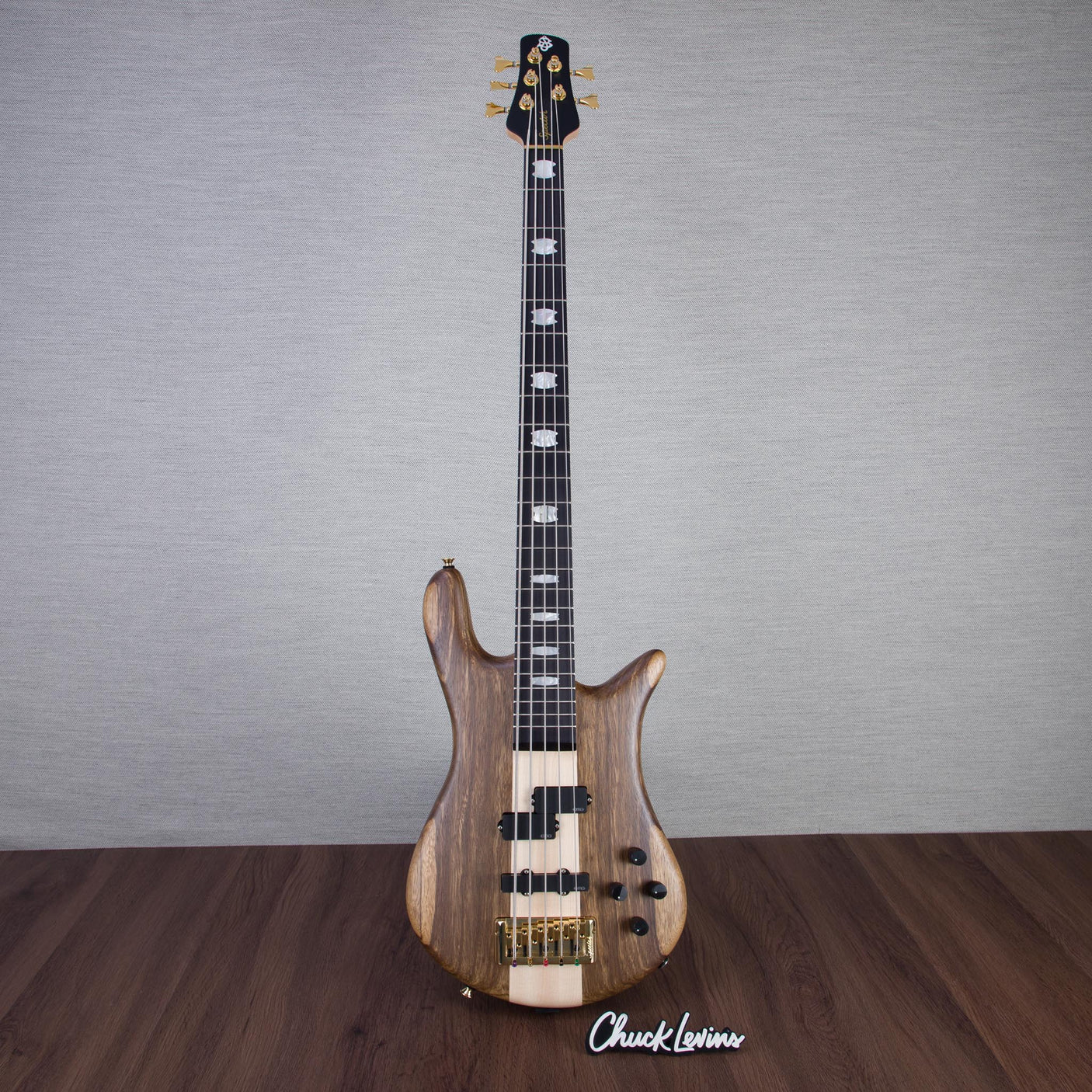 Spector Euro 5 LT Solid Korina Wings 5-String Electric Bass Guitar - Natural Satin - CHUCKSCLUSIVE - #NB23462