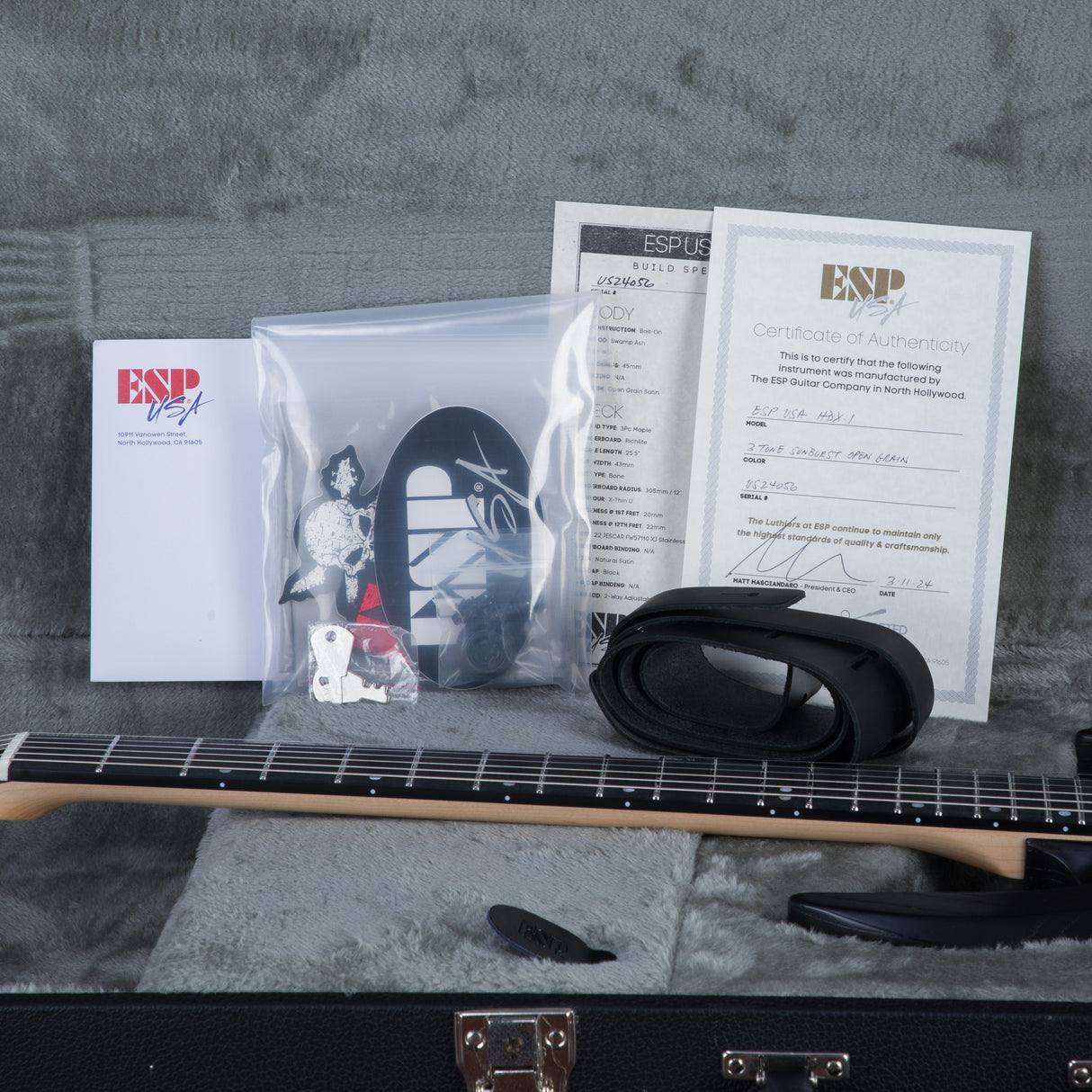 ESP USA HDX-1 Electric Guitar - 3-Tone Sunburst - #US24056 - Mint, Open Box