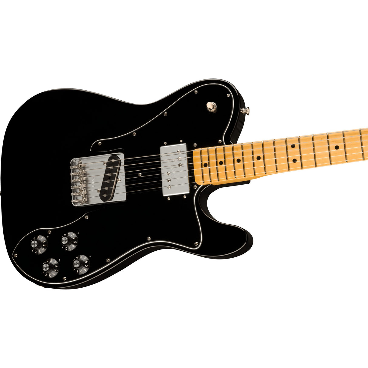 Fender American Vintage II 1977 Telecaster Custom Electric Guitar - Maple Fingerboard, Black - Mint, Open Box