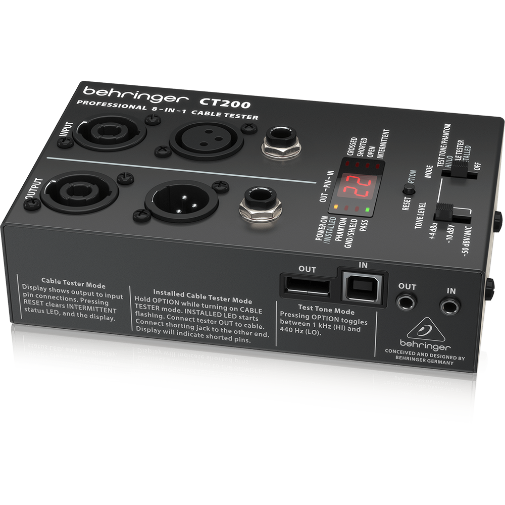 Behringer Microprocessor Controlled 8-in-1 Cable Tester