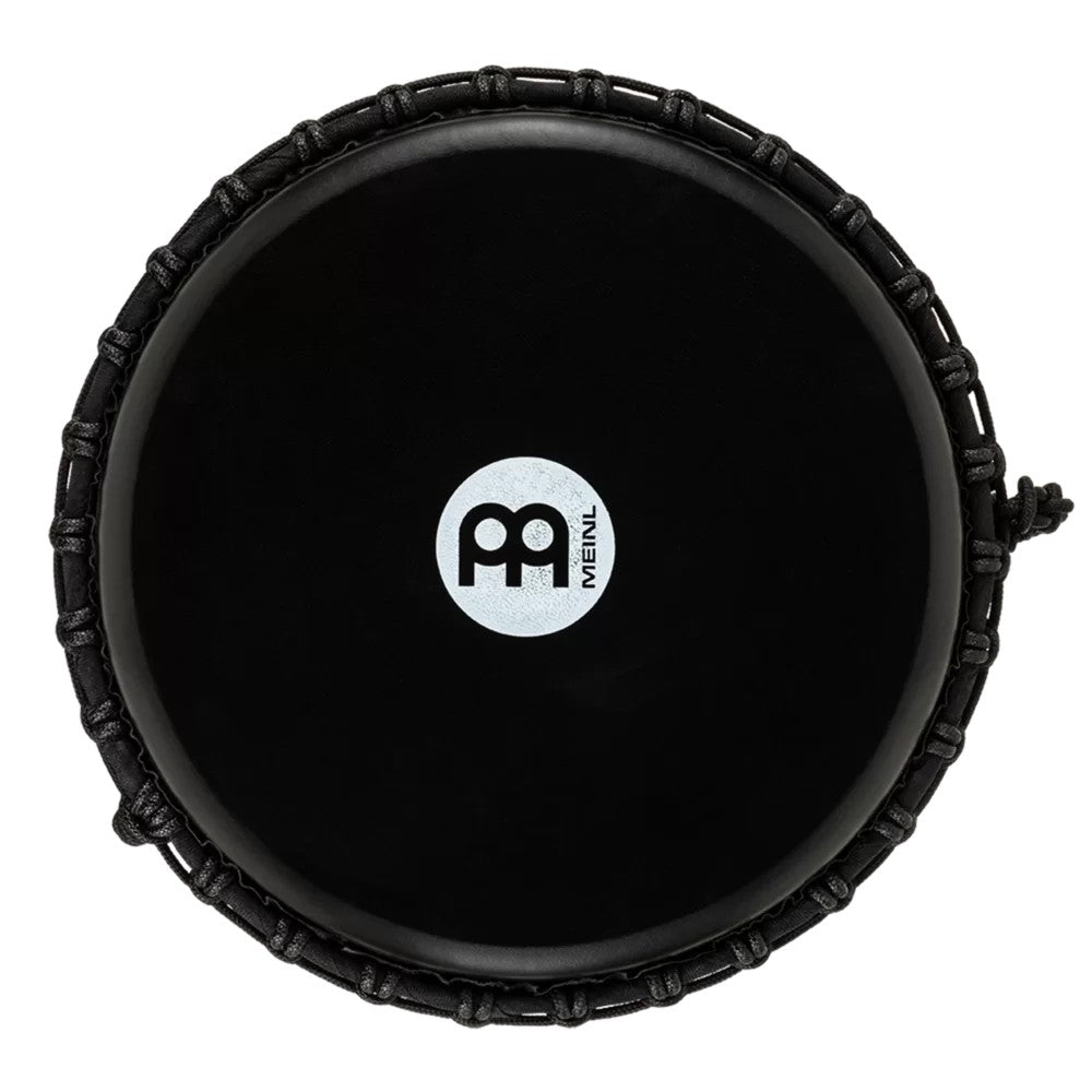 Meinl 12-Inch Travel Series Rope Tuned Djembe with Goat Head - Phantom Black
