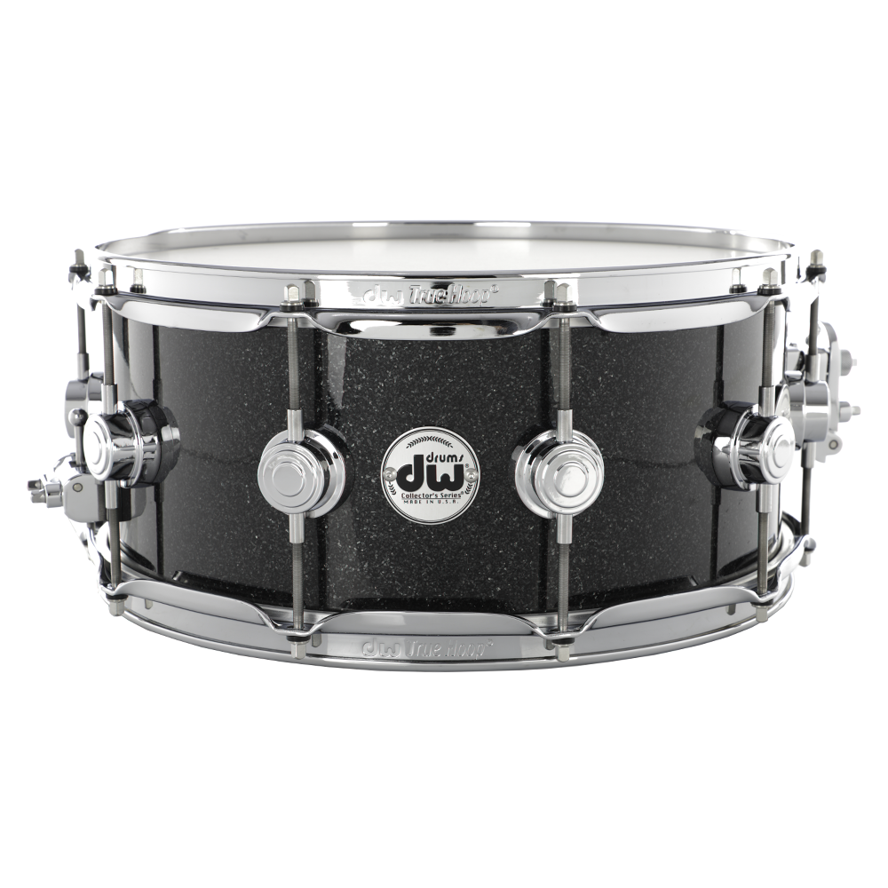 DW 6 x 14-Inch Collector Series Pure Maple Snare Drum - Black Ice with Chrome Hardware