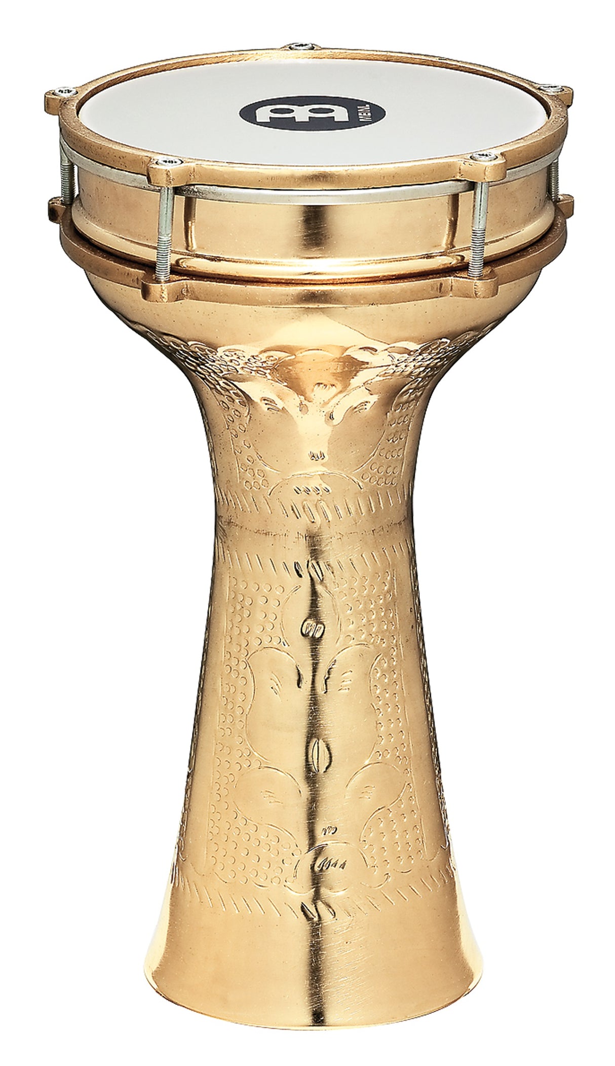Meinl HE-215 Copper Darbuka Brass-Plated Hand-Engraved 7 7/8" X 15 1/2"