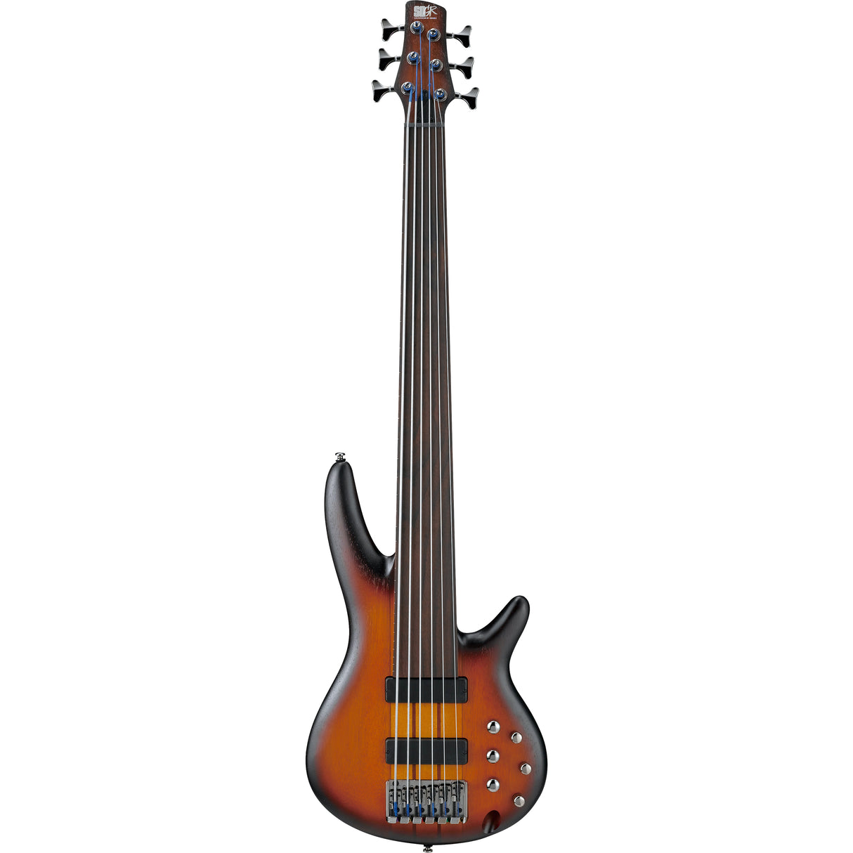 Ibanez SRF706BBF Bass Workshop 6 String Fretless Electric Bass - Brown Burst Flat