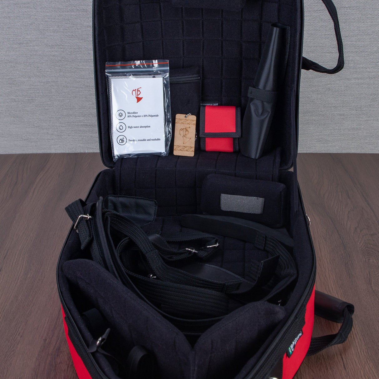 Marcus Bonna Standard Size French Horn Case with Detachable Bell - Red