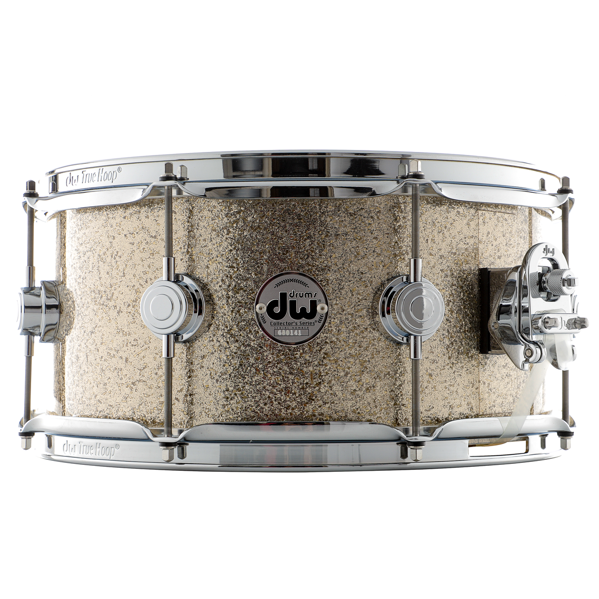 Drum Workshop 14" x 6.5" Collector's Series Santa Monica Snare Drum - Nickel Sparkle Glass With Chrome Hardware