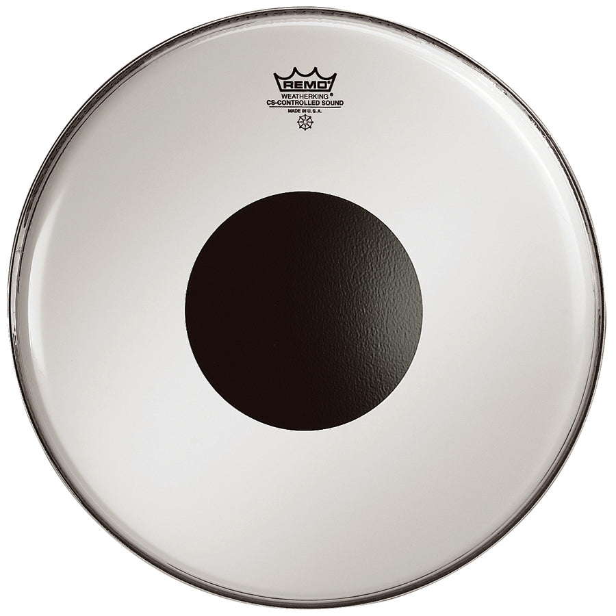 Remo 24" Clear Controlled Sound Bass Drum Head With Black Dot