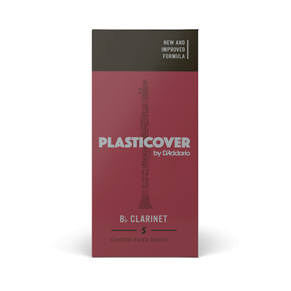D'Addario RRP05BCL Plasticover Coated Filed B-Flat Clarinet Reed 5-Pack - New,3