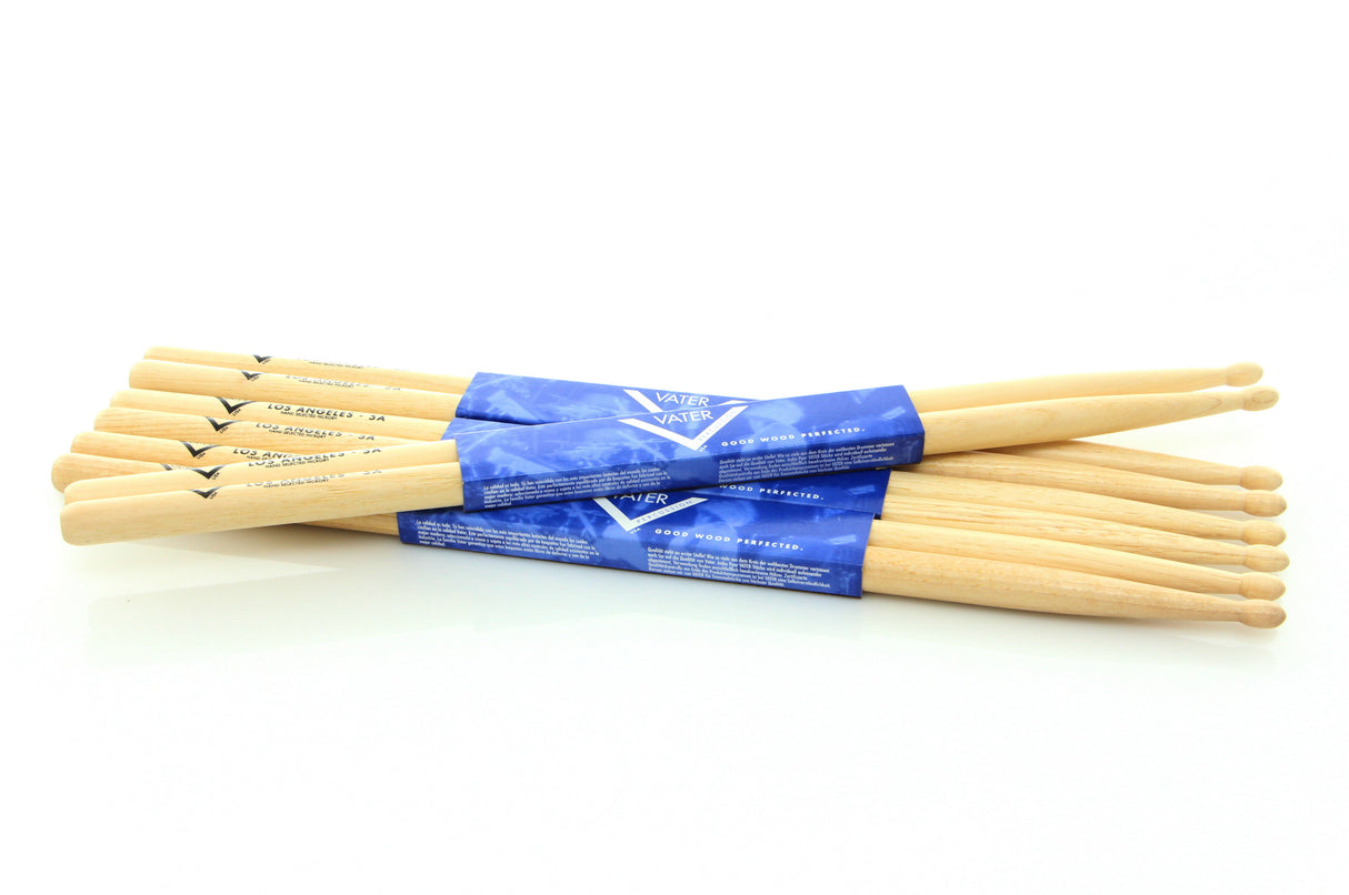 VATER Los Angeles 5A Wood Tip 3 Pair Pack With 1 Free Pair 5A