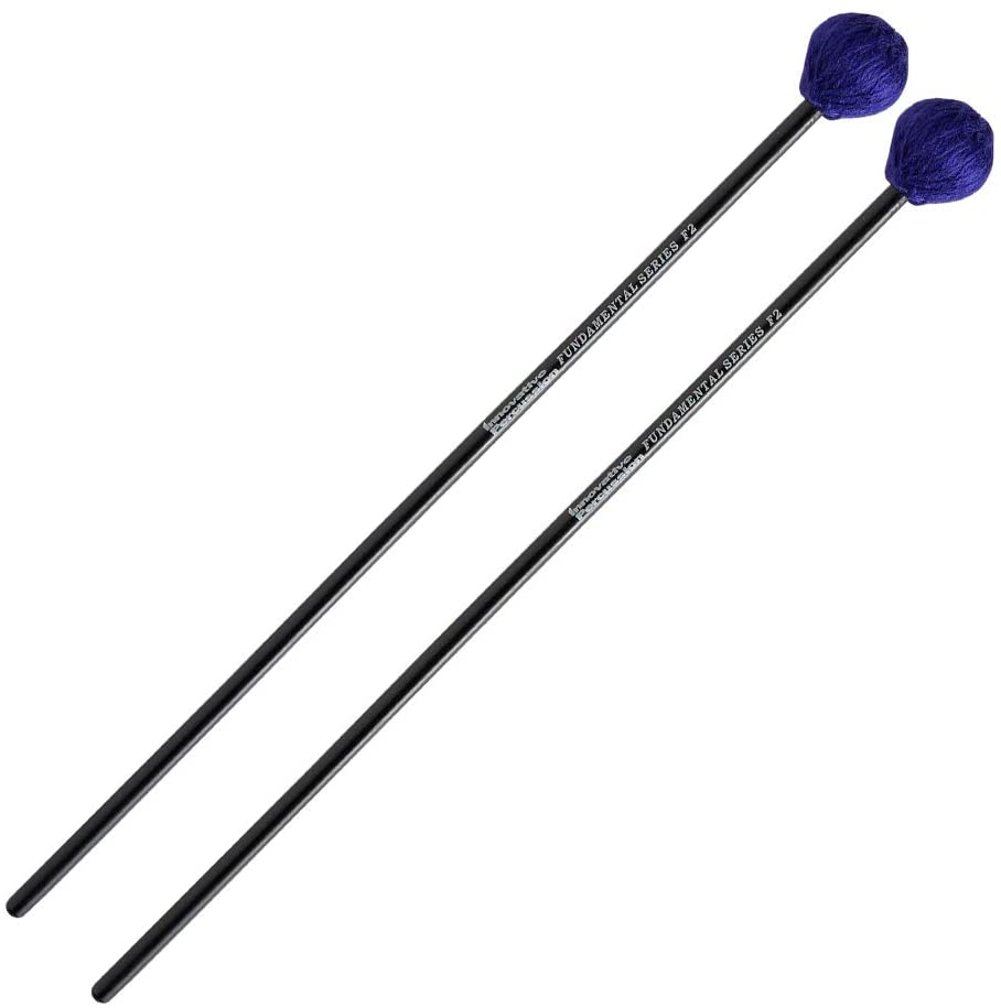 Innovative Percussion F2 Hard Marimba Mallets - Purple Yarn & Birch
