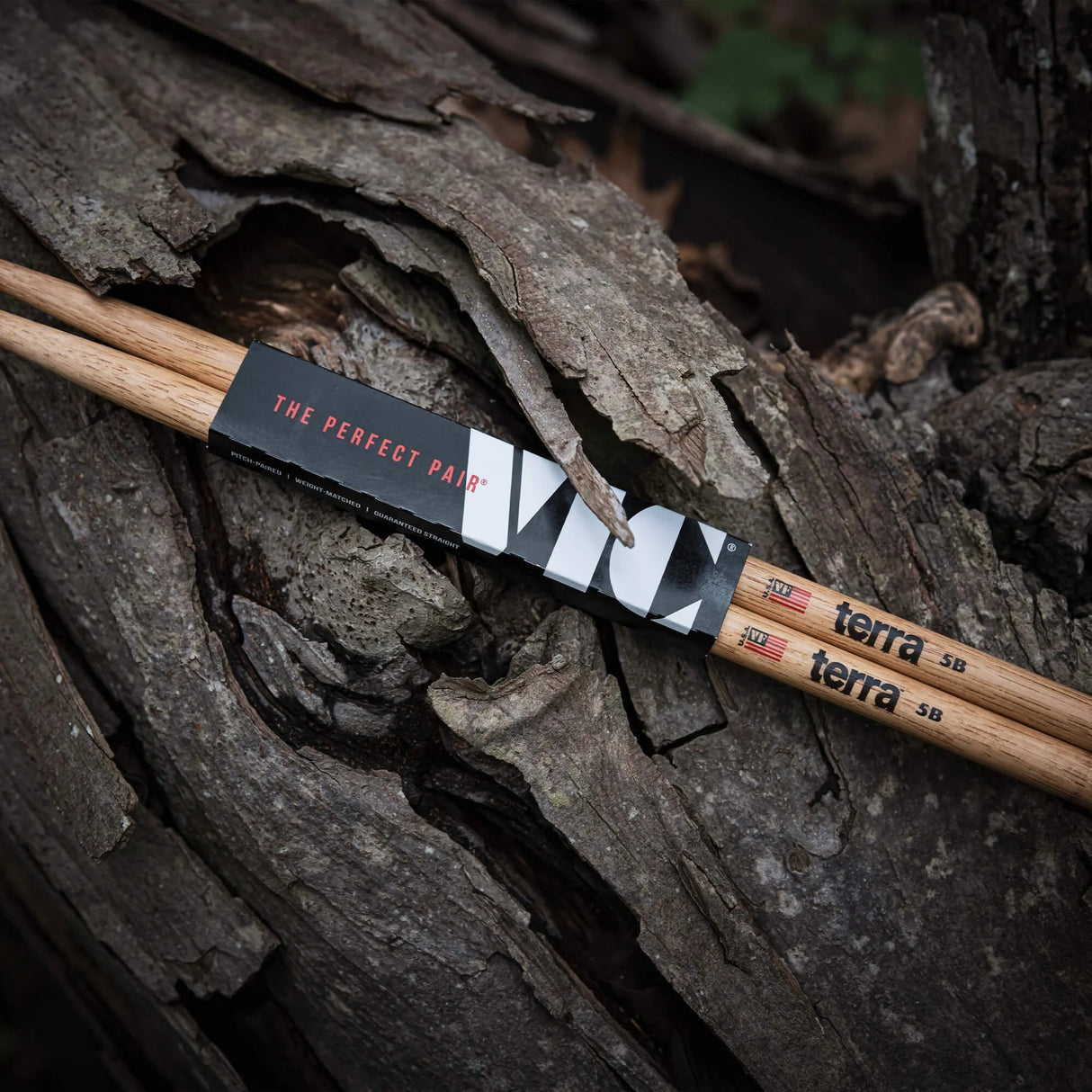 Vic Firth American Classic 5BT Terra Series Drumsticks with Wood Tip - 4 Pairs