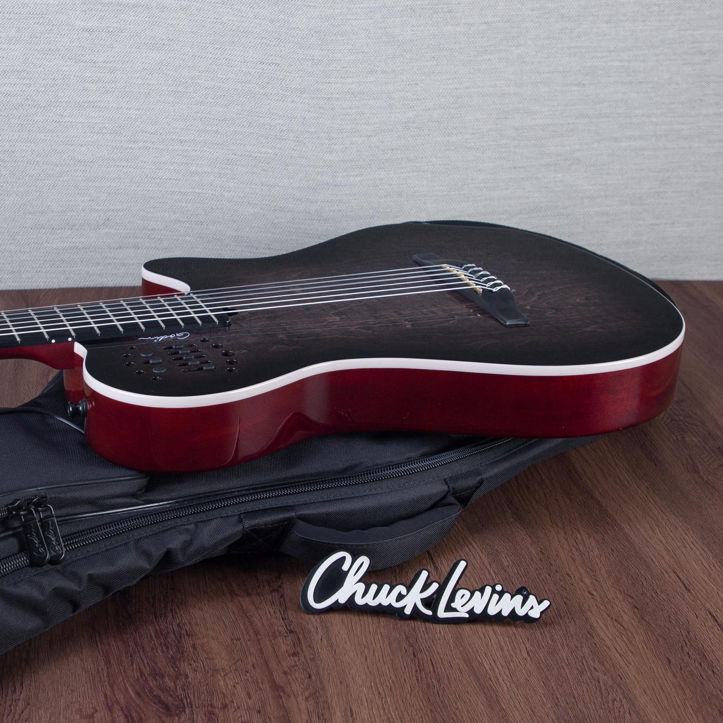 Godin MultiAc Grand Concert SA Nylon String Acoustic-Electric Guitar - Trans Black - CHUCKSCLUSIVE - #25313351