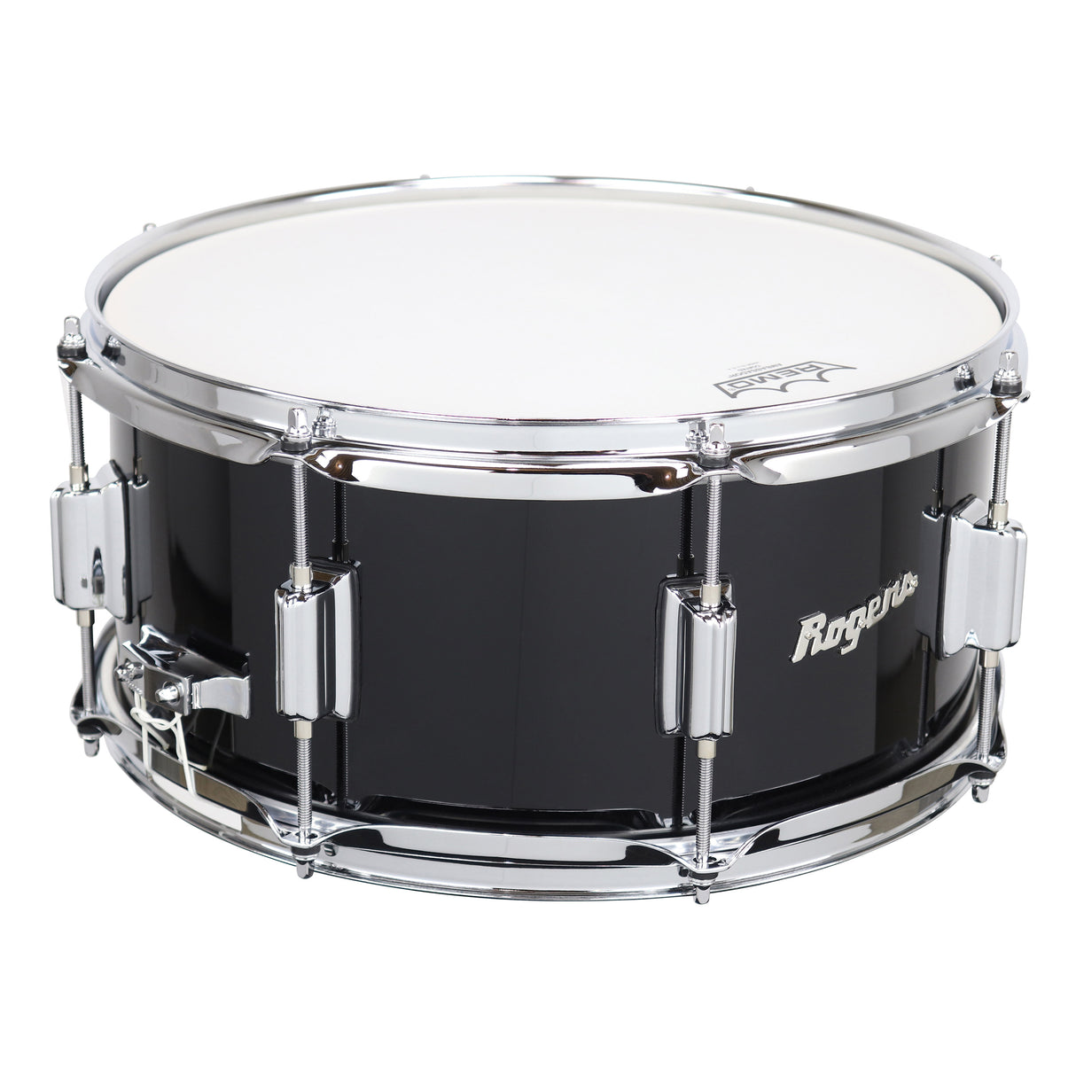 Rogers PowerTone 26PB 6.5x14 Wood Shell Snare Drum - Piano Black