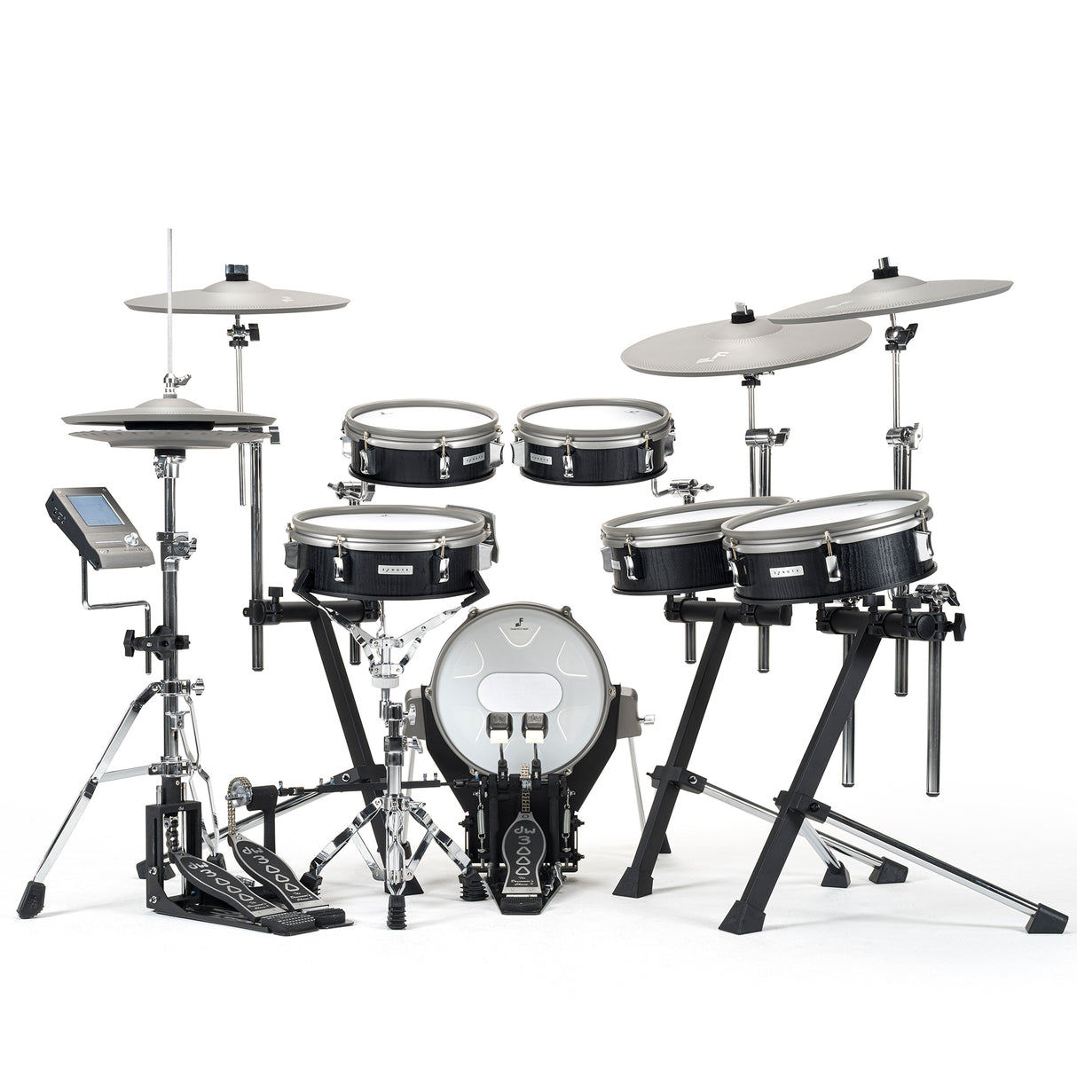 EFNOTE 3X 6-Piece Electronic Drum Kit With Cymbal Pads - Black Oak-ish