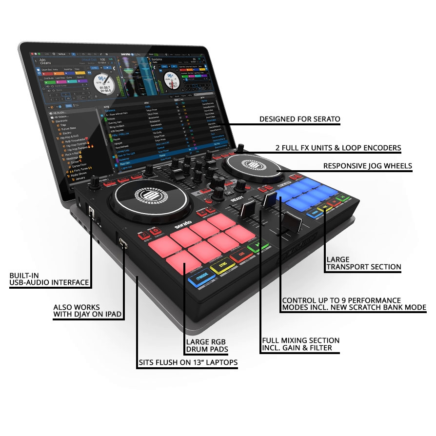 Reloop Ready Small 2 Deck Serato Performance Controller