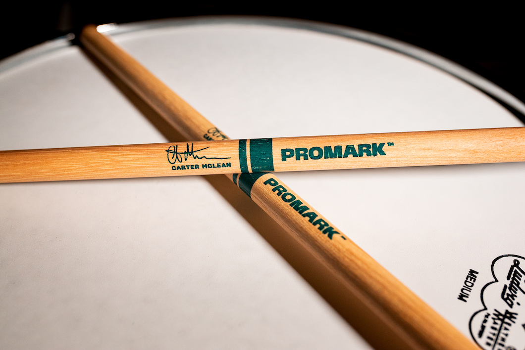 Promark Carter McLean Signature Hickory Drumstick, Wood Tip