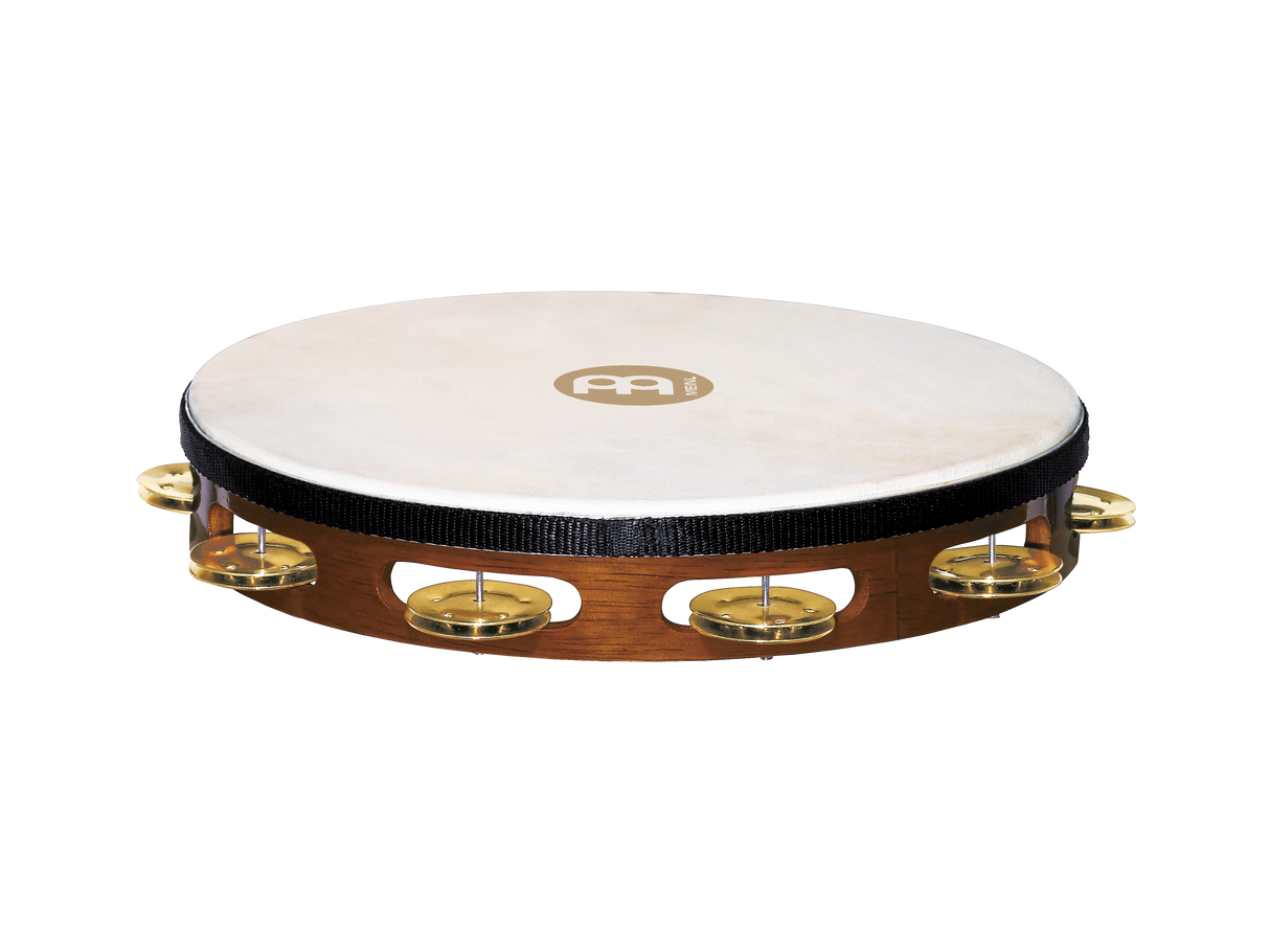 Meinl TAH1B-AB 10" Traditional Goat Skin Wood Tambourine Brass Jingles