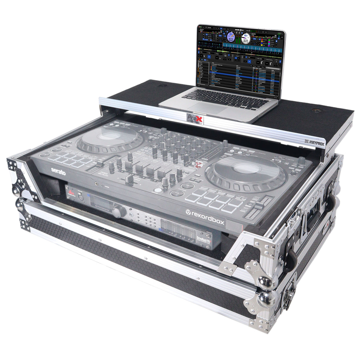 PRO X XS-DDJFLX10WLT FLX-10 Case for Alpha Theta GRV6 Controller with Sliding Tray-Wheels - New