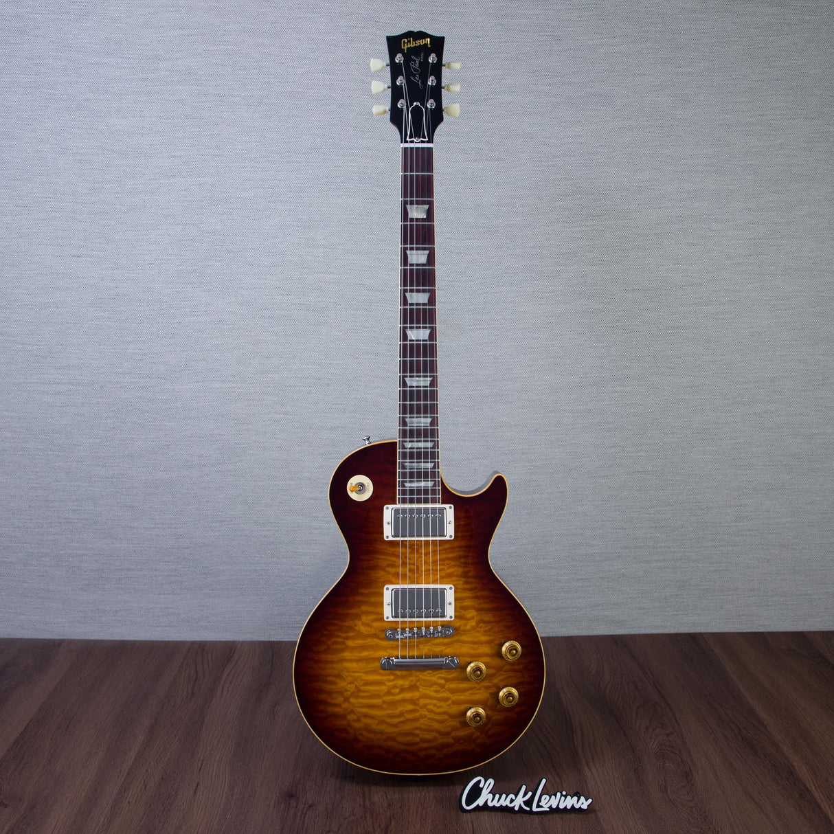Gibson Custom Shop 1959 Les Paul Standard Reissue 5A Quilt Maple Top Electric Guitar - Faded Tobacco Sunburst - #960148