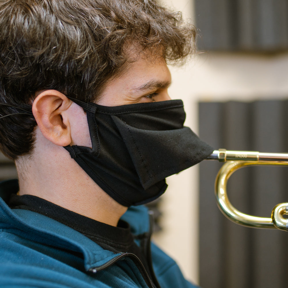Bell Barrier Face Mask for Wind and Brass Instruments