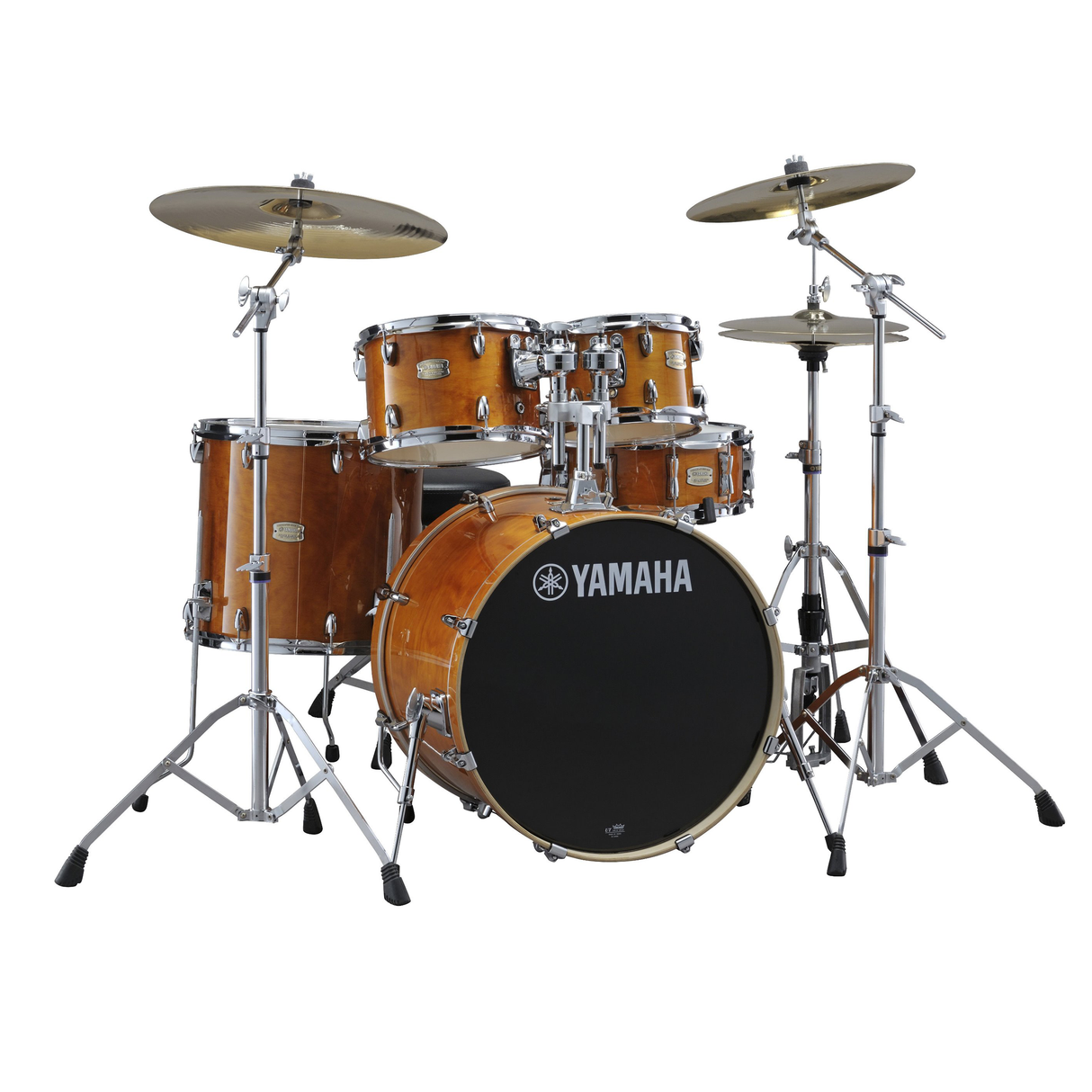 Yamaha SBP2F50HA Stage Custom Birch 5-Piece Shell Pack with 22-Inch Kick - Preorder - New,Honey Amber