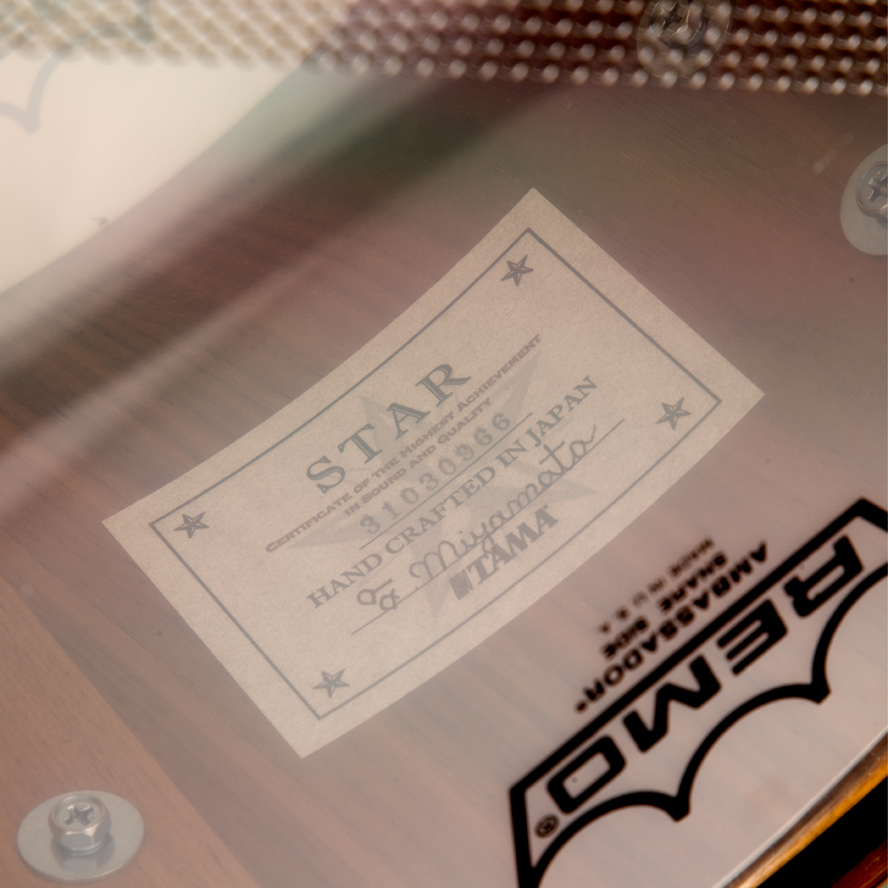 Tama Star Walnut 6.5x14 Snare Drum - Roasted Chestnut Lacquer Finish