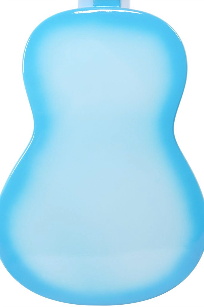 Kala Makala MK-SD/LBLBURST Dolphin Bridge Soprano Ukulele - Light Blue Burst