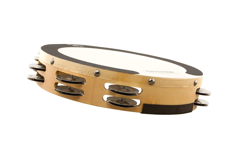 Grover SV-TAMB-GS 10-Inch Double-Row Tambourine - German Silver - Preorder