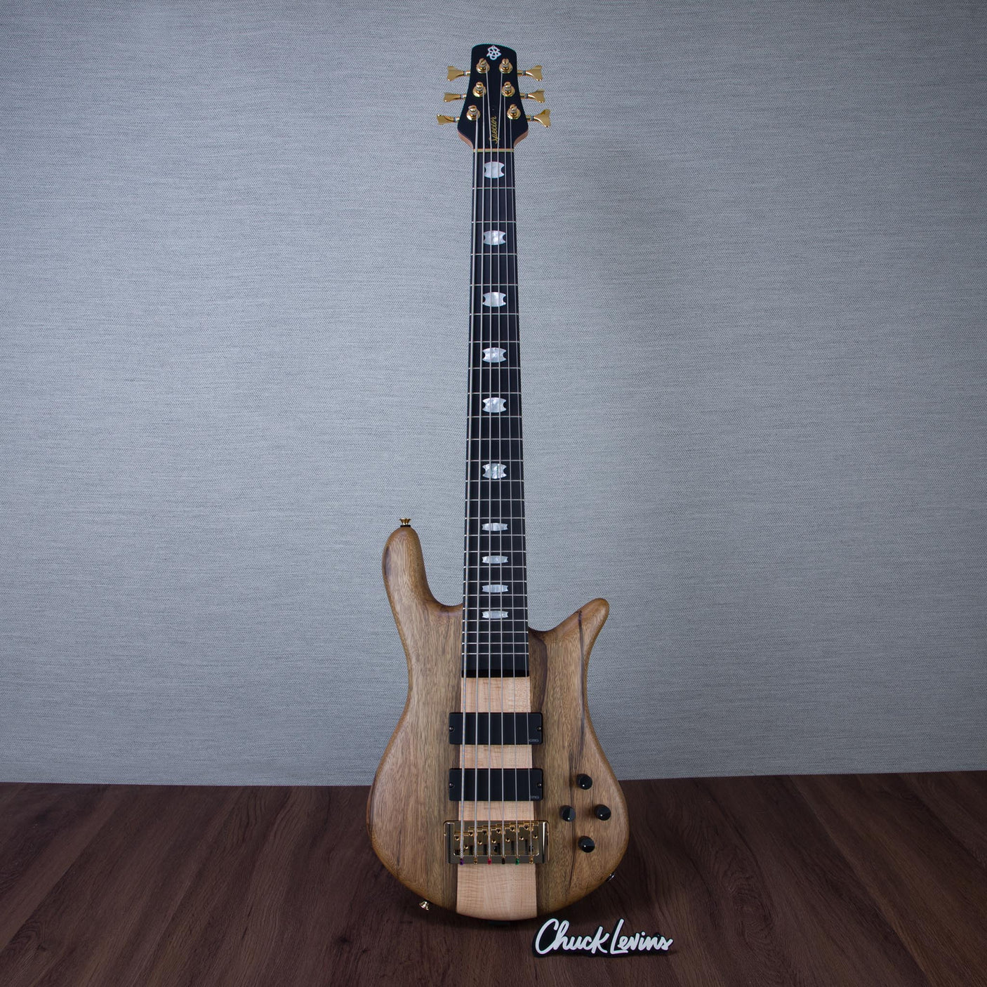 Spector Euro 6 LT Solid Korina Wings 6-String Electric Bass Guitar - Natural Satin - CHUCKSCLUSIVE - #C121NB23483